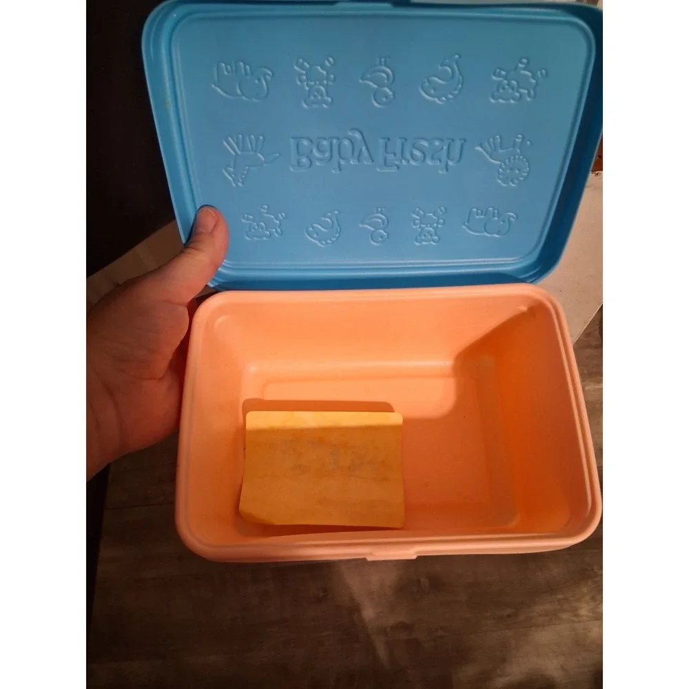 Vintage Baby Wipes Container Tub 90s Pink Blue Baby‎ Fresh Scott RARE HTF